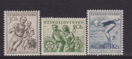 CZECHOSLOVAKIA  - 1954  Sports  Set  Never Hinged Mint - Unused Stamps