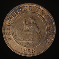  Indochine / Indochina, , 1 Centième / 1 Cent, 1888, , Bronze, TTB (EF),
KM#1, Lec.40 - Französisch-Indochina