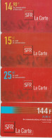 TC25 - 4 RECHARGES SFR Pour 1 Euro - Non Classificati