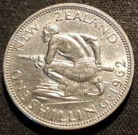 Pas Courant - NOUVELLE ZELANDE - NEW ZEALAND - 1 SHILLING 1962 - Elizabeth II - KM 27.2 - Nieuw-Zeeland