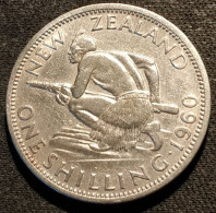 Pas Courant - NOUVELLE ZELANDE - NEW ZEALAND - 1 SHILLING 1960 - Elizabeth II - KM 27.2 - Nieuw-Zeeland