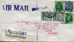 1939 Bahrain Persian Gulf Registered To Scotland - Bahreïn (...-1965)