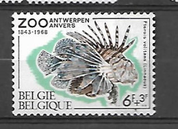 OCB 1472 ** Postfris Zonder Scharnier Zwart Punt Onderaan In Tanding ( Tussen 6fr + 3 Fr ) - 1961-1990