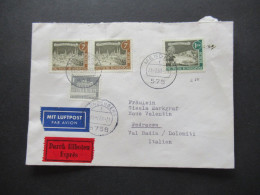 1963 Alt Berlin MiF Mit Luftpost Durch Eilboten Expres  - Pedraces Dolomiti Italien Ank. Stempel Postamt Pedratsches - Brieven En Documenten