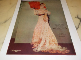 ANCIENNE   PUBLICITE LES MODES PASSENT COGNAC HENNESSY    1936 - Alcoholes