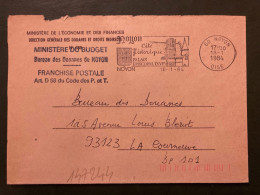 LETTRE BUREAU DES DOUANES DE NOYON OBL.MEC.18-1 1984 60 NOYON OISE - Frankobriefe