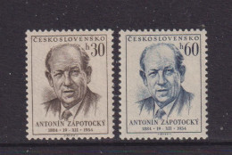 CZECHOSLOVAKIA  - 1954  Zapotocky  Set  Never Hinged Mint - Unused Stamps