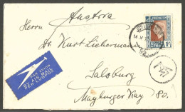 South Africa 1937. Airmail To Salzburg, Austria. Greek Exchange Control Strike. - Cartas