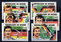 Guinée Guinea Série Complète Non Dentelé Imperf Football CM 90 ** - 1990 – Italy