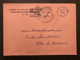 LETTRE DOUANES FRANCAISES METZ OBL.MEC.19-5 1982 57 METZ CENTRE DE TRI MOSELLE - Frankobriefe