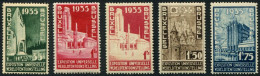 1934 BE Expo Universelle Bx 1935, Cob386-89 + 387 Sans Le Rose - 1935 – Bruxelles (Belgique)