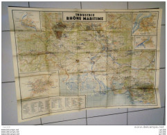 Carte Geogaraphique D'état Major De L'armée Allemande De L'industrie Rhone Maritime Guerre 39/45 - Cartes Géographiques