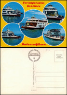 Mehrbild-AK Ferienparadies Bodensee 5 Foto-Ansichten Fähren 1975 - Ferries