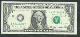 Etats Unis - Usa 1 Dollar 2009 Serie L 42312259F   - TB  - Laura 8221 - Billets De La Federal Reserve (1928-...)