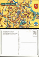 .Niedersachsen Lüneburger Heide Landkarte Region Rd. Um Soltau 1980 - Lüneburger Heide