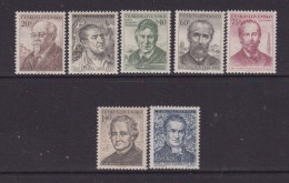 CZECHOSLOVAKIA  - 1955  Cultural Portraits  Set  Never Hinged Mint (small Gum Thin On 20h) - Nuovi