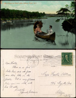 Postcard Asbury Park Idle Hours On Deal Lake, Paar Im Ruderboot 1908 - Otros & Sin Clasificación