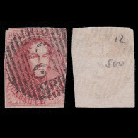 BELGIUM.1858-61.K.Leopold I.40c.YVERT 12.CANCEL 25.Unwmk - 1851-1857 Médaillons (6/8)