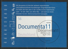 D 1719) BRD 2002 Mi# 2257 Bl. 58 ESSt: Documenta 11 - Museums