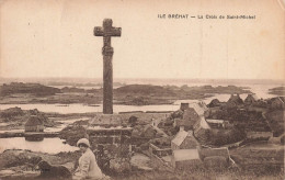 FRANCE - Ile De Bréhat - La Croix De Saint Michel - Animé - Vue Sur Le Village - Carte Postale Ancienne - Ile De Bréhat