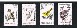 ROMANIA - SG 5510.5509  - 1993  CURRENT SERIE: BIRDS (4 STAMPS OF THE SET ON WHITE PAPER)  - USED ° - - Usati