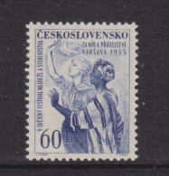 CZECHOSLOVAKIA  - 1955  Youth Festival  60h  Never Hinged Mint (black Gum Adhesions)) - Nuovi