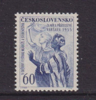 CZECHOSLOVAKIA  - 1955  Youth Festival  60h  Never Hinged Mint (black Gum Adhesions)) - Ongebruikt