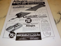 ANCIENNE PUBLICITE AIGUISEUR  ALLEGRO 1936 - Accesorios