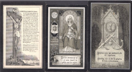 3 X DOODSPRENTJE FAMILIE DE MULDER Van AUWEGEM - IMAGE DE DECES 3 X - Imágenes Religiosas