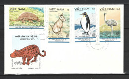 VIETNAM. N°596 De 1985 Sur Enveloppe 1er Jour. Manchot. - Pingueinos