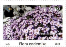 Kosovo Stamps 2024. Flora: Aubrieta Columnae Croatica. Definitive Stamps 0.40 MNH - Kosovo