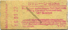 Deutschland - Berlin - BVG U-Bahn - Fahrkarte - Mehringdamm - Europe