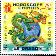NOUVELLE CALEDONIE 2012 - Horoscope Chinois - Le Dragon - 1 V. - Chinese New Year