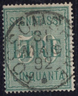 Regno D'Italia (1884) - Segnatasse 50 Lire Sass. 15 Ø - Segnatasse