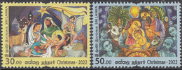 SRI LANKA 2022, CHRISTMAS,set Of 2 Stamps Complete,   MNH,  (**) - Sri Lanka (Ceilán) (1948-...)