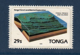 Tonga, **, Yv 593, Mi 909, SG 900, Commission Géologique De La Faille De Tonga, - Inseln