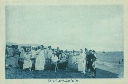 SALUTI DALL'ADRIATICO - MARE / SPIAGGIA / BAGNANTI - EDIZIONE MOSCATELLI - JESI - 1920s (20139) - Otros & Sin Clasificación