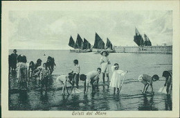 SALUTI DAL MARE - SPIAGGIA / BAGNANTI / BARCHE - EDIZIONE MOSCATELLI - JESI - 1920s (20140) - Autres & Non Classés