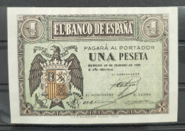 ESPAÑA. EDIFIL 427a. 1 PTA 28 DE FEBRERO DE 1938 SERIE F, SIN CIRCULAR. - 1-2 Peseten