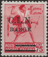 CLNBA5L - 1945 RSI / Barge, Sassone Nr. 5, Francobollo Nuovo Con Traccia Di Linguella */ - Comitato Di Liberazione Nazionale (CLN)