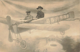 Surréalisme * Carte Photo Photo Montage * Aviation Avion Aviateur 1912 Contrexeville * Photographie Photographe - Photographs