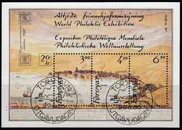 FÄRÖER  Block 2, Gestempelt, Internationale Briefmarkenausstellung HAFNIA ’87 1986 - Färöer Inseln