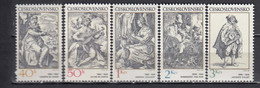 Czechoslovakia 1982 - Music Motifs On Old Engravings, Mi-Nr. 2661/65, MNH** - Ungebraucht