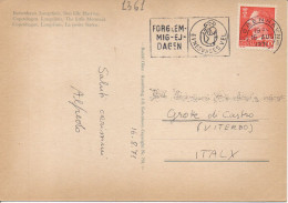 Philatelic Postcard With Stamps Sent From DENMARK To ITALY - Storia Postale