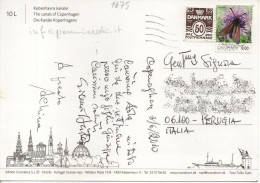 Philatelic Postcard With Stamps Sent From DENMARK To ITALY - Cartas & Documentos