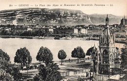 SUISSE - Geneve - La Place Des Alpes Et Monument De Brunswick - Panorama - LL - Carte Postale Ancienne - Genève