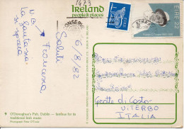 Philatelic Postcard With Stamps Sent From REPUBLIC OF IRELAND To ITALY - Cartas & Documentos