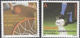 LUXEMBOURG 2008 - Sports: Football Et Basket-ball - 2 V. - Unused Stamps
