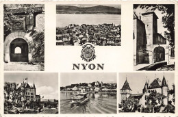 SUISSE - Nyon - Multivues - Château - Porte - Tunnel - Vue Sur La Ville - Lac - Carte Postale - Nyon