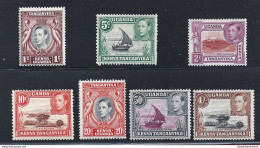 1938-54 KUT, SG N° 131-146 7 Valori Giorgio VI° MLH/MNH - Andere & Zonder Classificatie